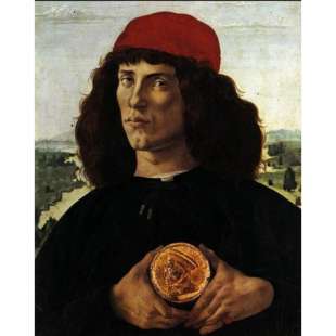 Schilderijen Portrait of a Man with a Medal of Cosimo the Elder foto 1
