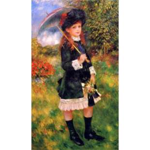 Schilderijen Young Girl with a Parasol foto 1