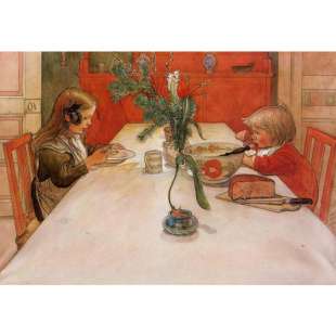 Schilderij The Evening Meal foto 1