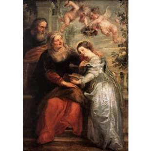 Schilderij The education of the Virgin foto 1