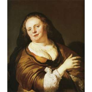 Schilderij Elder woman with a black veil foto 1