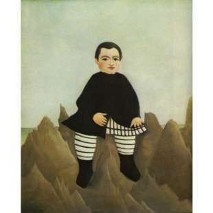Schilderij Boy on the rocks foto 1