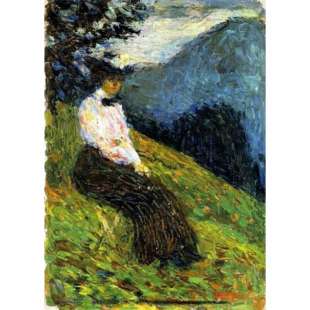 Schilderij Gabriele Munter Sitting foto 1