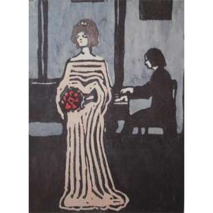 Schilderij The Singer foto 1