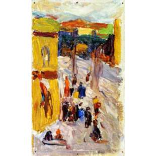 Schilderij Street Corner foto 1
