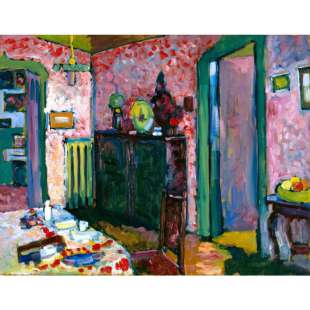 Reproductieschilderij Interieur (mijn eetkamer) foto 1