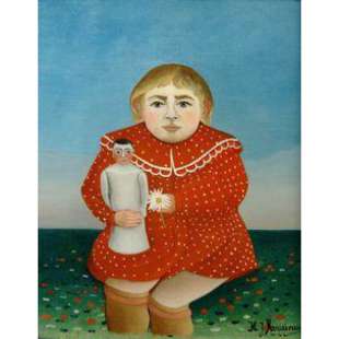 Schilderij Child with Doll foto 1