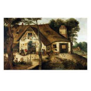 Schilderij The Auberge Saint-Michel foto 1