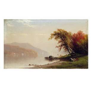 Schilderij Autumn on the Lake foto 1