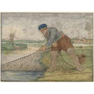 Schilderij Fisherman who are Just Fetching foto 1