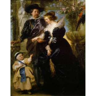 Rubens, his wife Helena Fourment, and their son Peter Paul foto 1