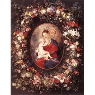 The Virgin and Child in a Garland of Flower - Rubens foto 1